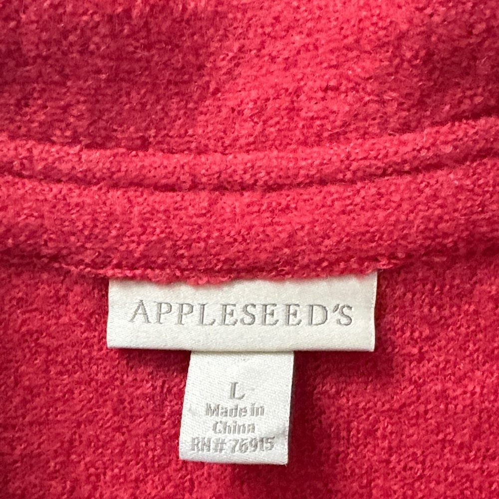 Appleseed's Classic Red Button-Down Wool Shirt Jacket - Picture 2 of 10